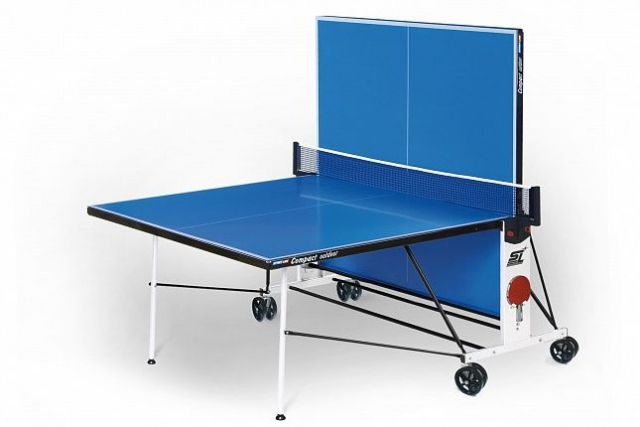 Всепогодный складной стол для настольного тенниса Compact Outdoor LX  (274 х 152,5 х 76 см) с сеткой