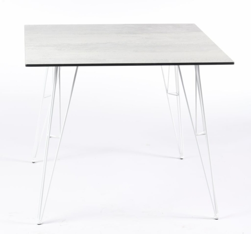 Руссо обеденный стол из HPL квадратный 90х90см, цвет светло-серый