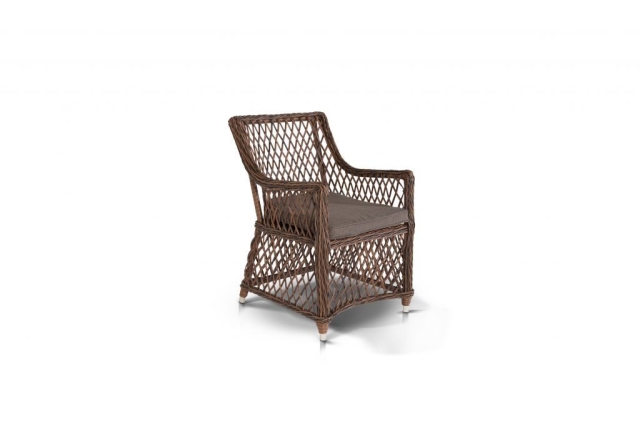 Латте плетеное кресло из искусственного ротанга, цвет коричневый