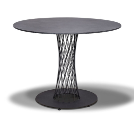 Диего обеденный стол из HPL круглый Ø110см, цвет серый гранит