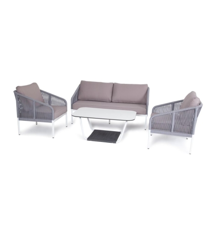 Комплект мебели Канны 4-местная светлая KANS2C2T-4-SET H-gray