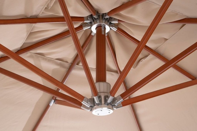 Ливорно зонт на деревянной боковой опоре (3х3м)