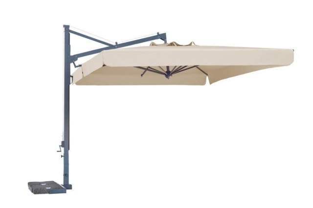 Зонт профессиональный с воланом Galileo Maxi Dark (4х4х3,3м) антрацит, слоновая кость
