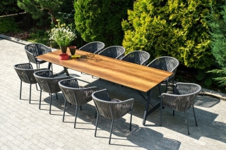Рио стол интерьерный из HPL, цвет дуб, размер 300х100 см