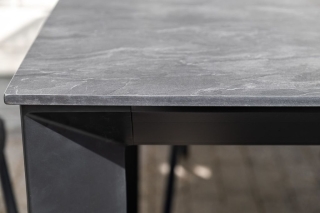 Обеденный стол Венето 240х100см черный серый гранит