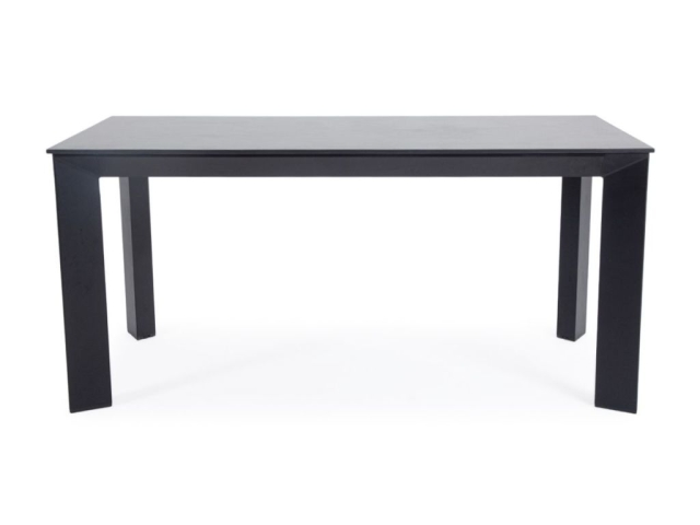 Обеденный стол Венето 240х100 черный серый гранит