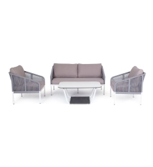 Комплект мебели Канны 4-местная светлая KANS2C2T-4-SET H-gray