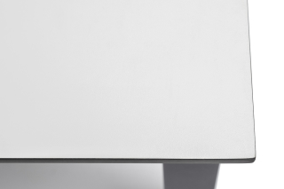 Канны журнальный столик из HPL 95х60, H40, каркас серый графит, цвет столешницы молочный