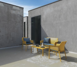 Кресло пластиковое Net Relax (67х71х86,5см) горчичное