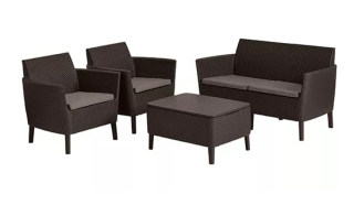 Комплект мебели Salemo Set 2 seat коричневый