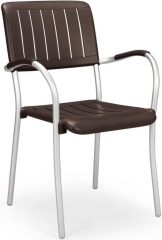 Кресло пластиковое Musa (60,5х61,5х89см) кофе