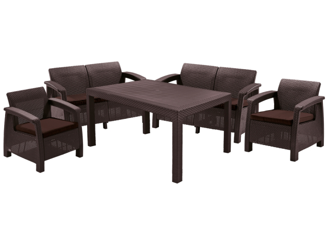 Обеденный комплект мебели Corfu Fiesta коричневая