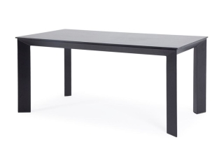 Обеденный стол Венето 160х80см черный серый гранит