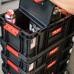 Ящик для инструментов Box 200 Flex с делителями черно-красный