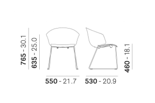 Кресло пластиковое Grace красное (55х53х76,5см)