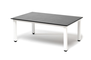 Канны журнальный столик из HPL 95х60, H40, каркас белый, цвет столешницы серый гранит