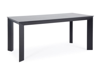 Обеденный стол Венето 160х80см черный серый гранит