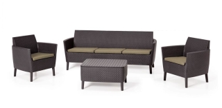 Комплект мебели Salemo Set 3 seat коричневый