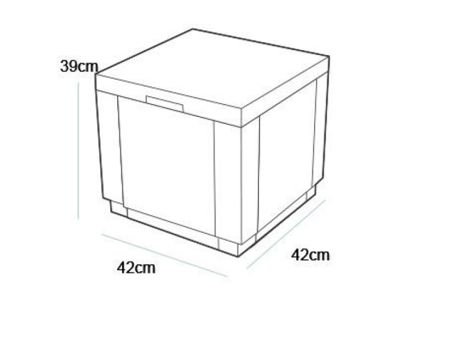 Cube Pouf размеры (Allibert - Нидерланды)