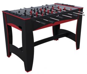Игровой стол - футбол Hit (122x63.5x78.7 см, черно-красный)