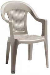 Кресло пластиковое Elegant Scratchproof Monobloc (57,5х50х90см) тортора, серый