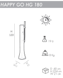 Душ солнечный для ног Happy Go HG 180
