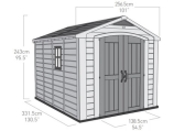 Схема пластикового сарая Factor 8x11  (Keter - Израиль)