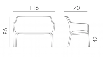 Диван пластиковый Net Bench