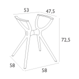 Подстолье пластиковое Air Legs Small черное