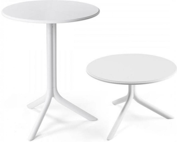 Комплект столов Spritz + Spritz Mini белый (Ø60,5х40-76,5см)