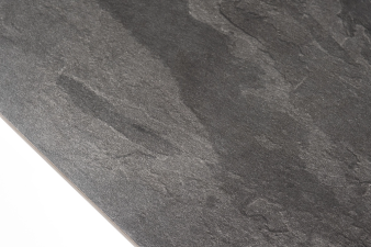 Каффе интерьерный стол из HPL квадратный 140х70см, цвет серый гранит, подстолье двойное черное чугун