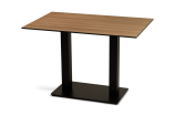 Каффе стол из HPL 110х70см, цвет дуб, подстолье стальное двойное