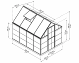 Теплица из поликарбоната Gybrid 6x8ft размеры