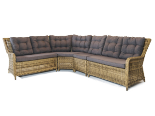 Бергамо модульный угловой диван соломенного цвета