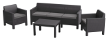 Комплект мебели Orlando Set with 3 seat sofa графит