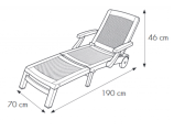 Шезлонг Miami размеры