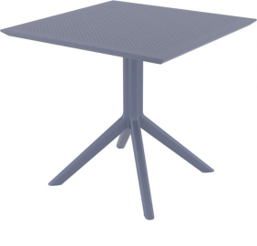 Стол пластиковый Sky Table 80 (80х80х74см) темно-серый