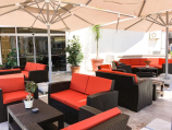 Комплект пластиковой плетеной мебели Monaco Lounge Set (4 персоны) коричневый