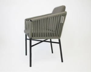 Кресло плетеное с подушками Palermo (58х59х78см) антрацит, светло-коричневый