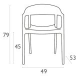 Кресло пластиковое Carmen