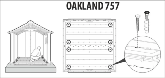 Cарай из ДПК под покраску Oakland 757 сборка