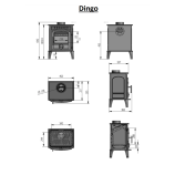 Чугунная печь-камин Dingo 5 кВт