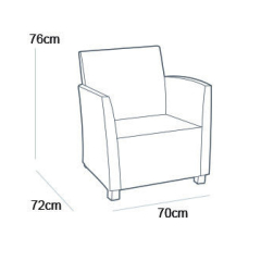 Размеры кресла Corona Cushion Box