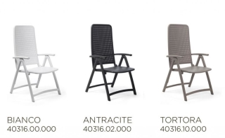 Кресло пластиковое складное Darsena (59х64,5х113,5см) белое