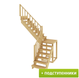 Лестница  К-002м/4  Л  сосна с подступенками (7 уп)