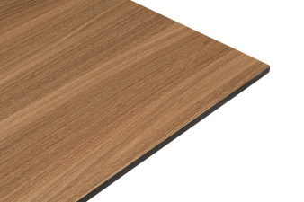 Каффе стол из HPL 110х70см, цвет дуб, подстолье стальное двойное