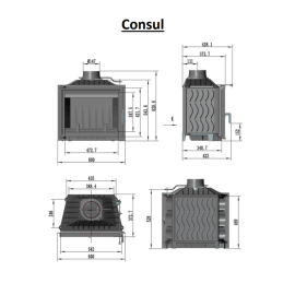 Чугунная топка Consul 12 кВт