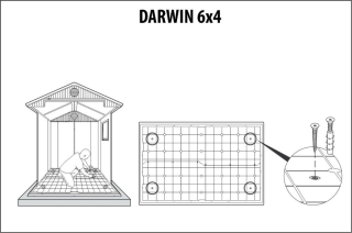Пластиковый сарай Darwin 6x4ft