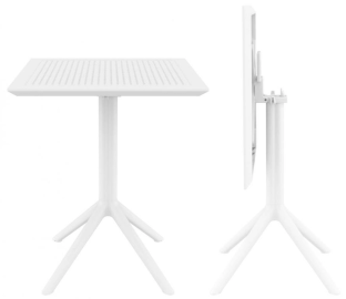 Стол пластиковый складной Sky Folding Table 60 (60х60х74см) белый