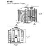 Высокопрочный сарай LifeTime 7x9,5ft арт.60310